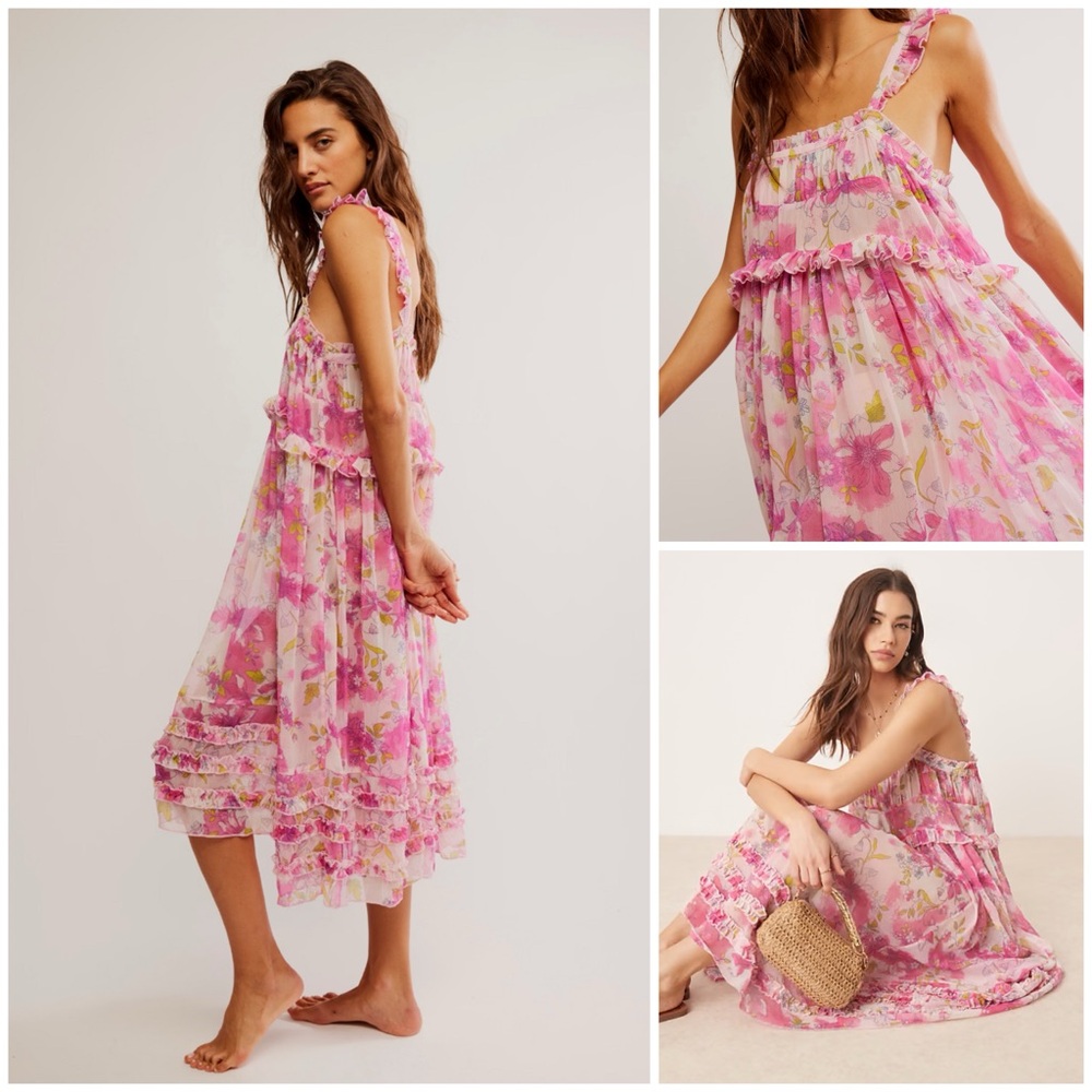 𝓯𝓹 Free People ~ Moon Phase Printed Midi